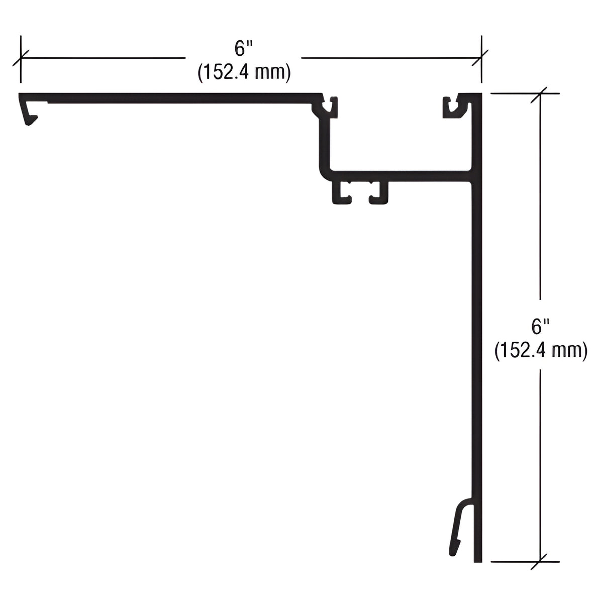 CRL-U.S. Aluminum 90 Degree Corner Half Section, Custom Paint- 24'-2"