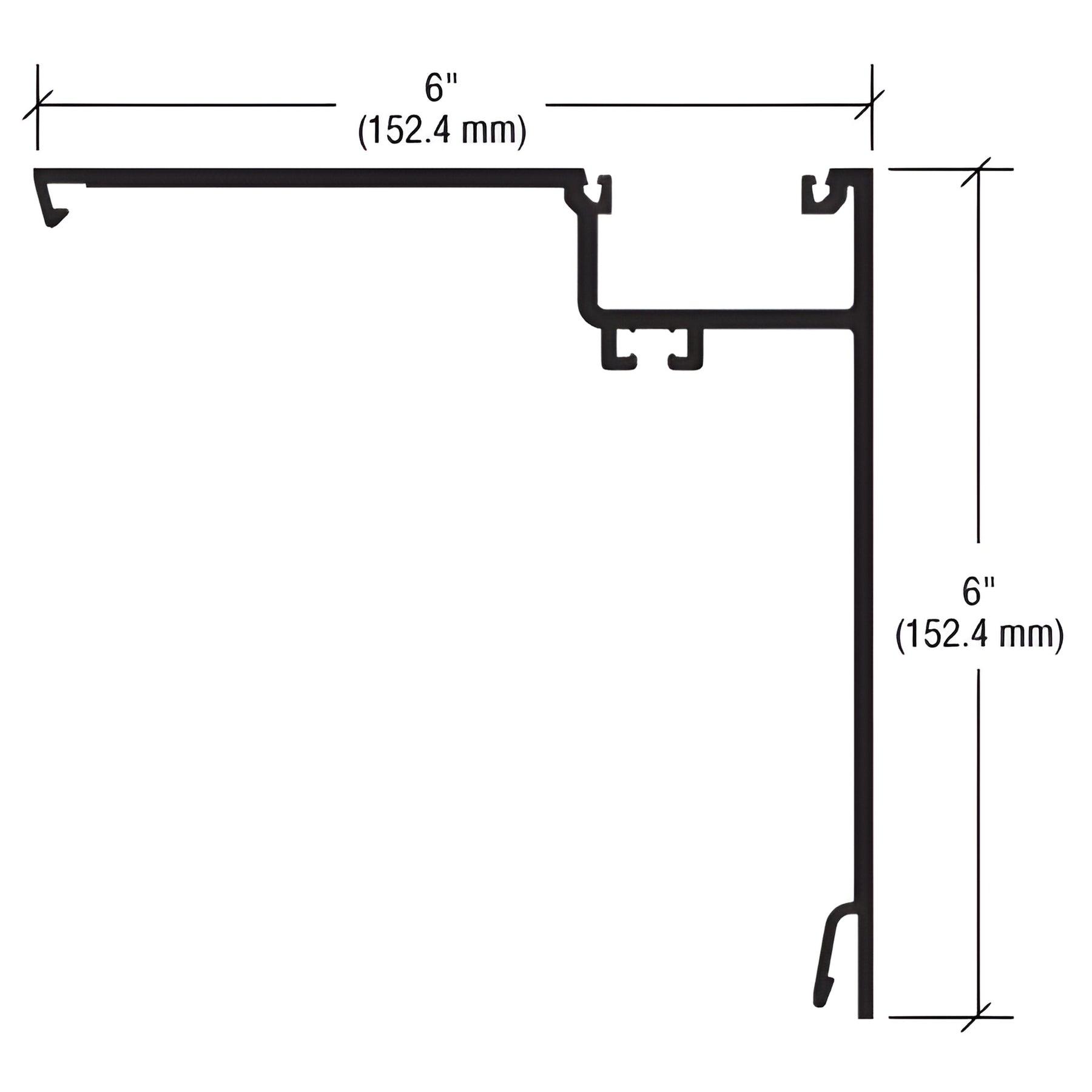 CRL-U.S. Aluminum 90 Degree Corner Half Section, Custom Paint- 24'-2"