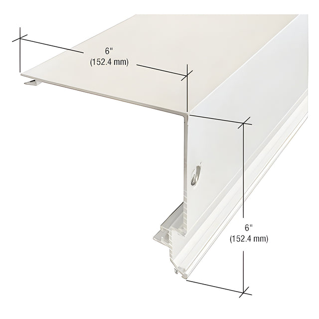 CRL-U.S. Aluminum 90 Degree Corner Half Section, White KYNAR® Paint - 24'-2"