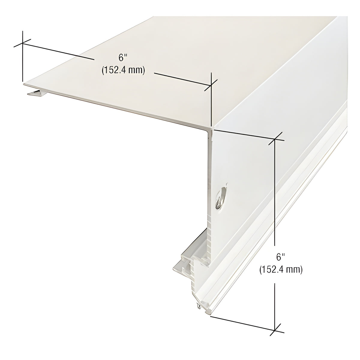 CRL-U.S. Aluminum 90 Degree Corner Half Section, White KYNAR® Paint - 24'-2"