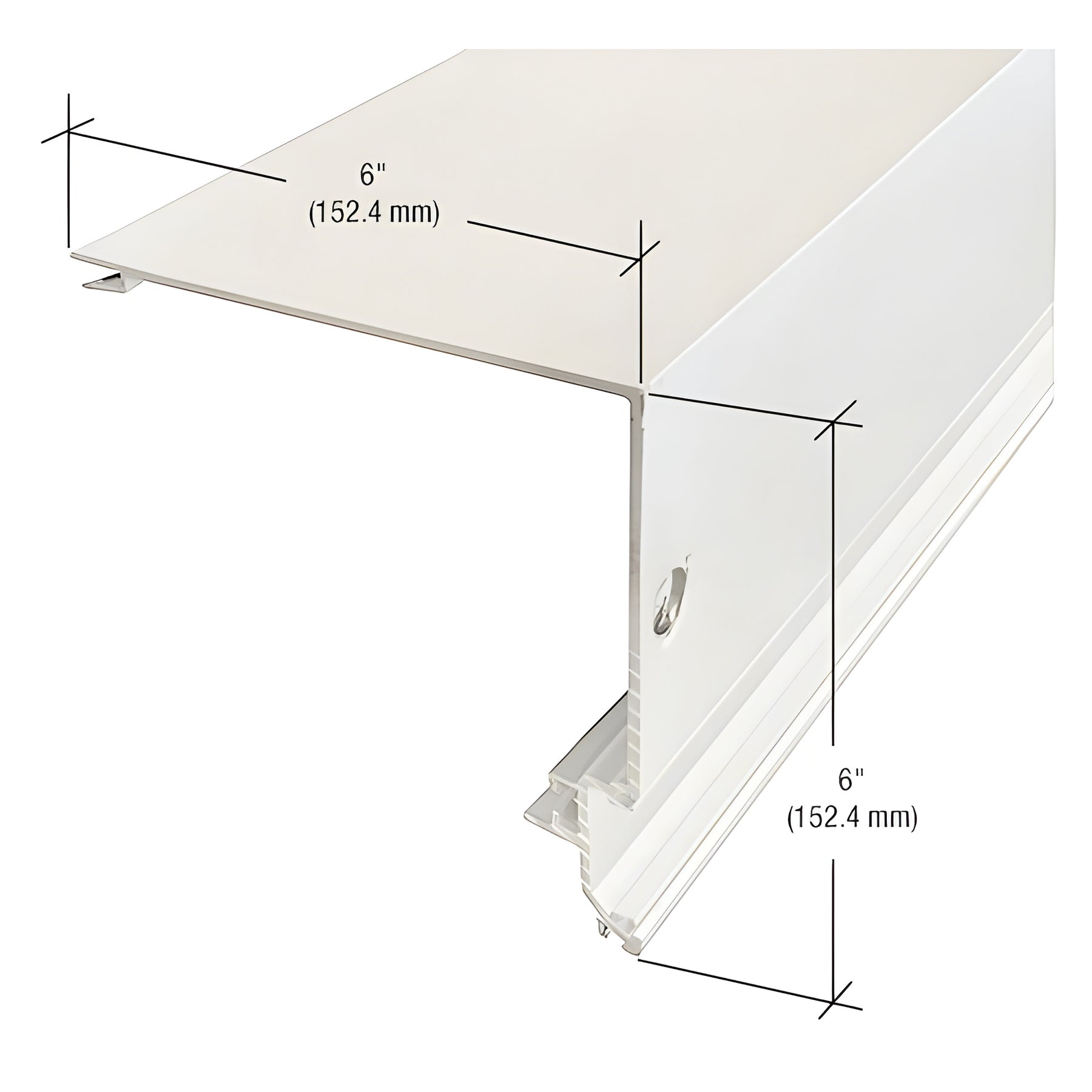 CRL-U.S. Aluminum 90 Degree Corner Half Section, White KYNAR® Paint - 24'-2"