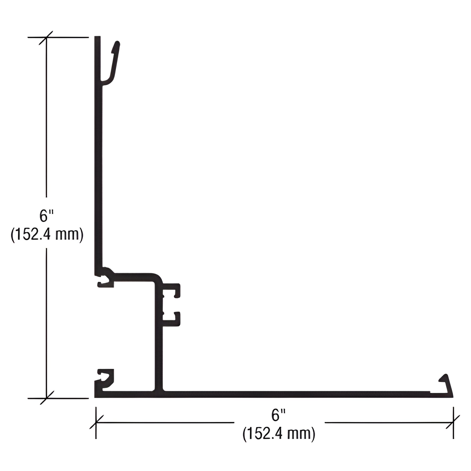 CRL-U.S. Aluminum 90 Degree Corner Half Section, White KYNAR® Paint- 24'-2"