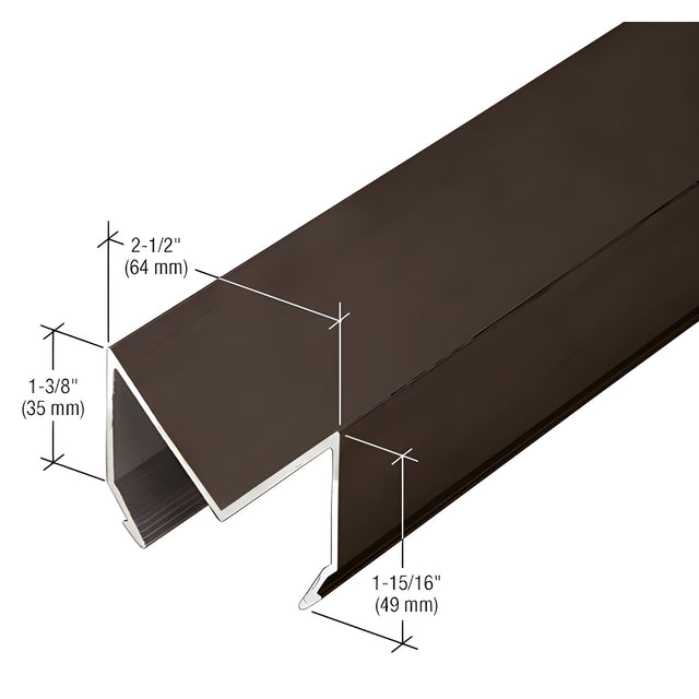CRL-U.S. Aluminum 90 Degree Corner Trim, Dark Bronze/Black Anodized Class 1 - 24'-2"