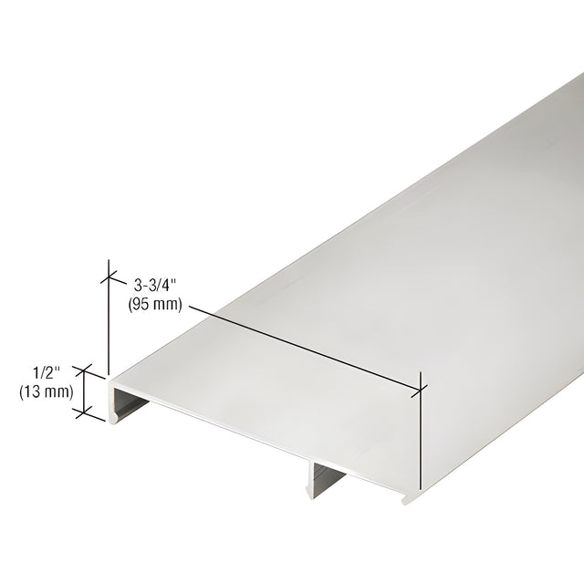CRL-U.S. Aluminum 90 Degree Face Cap for Outside Corner, Clear Anodized Class 1 - 24'-2"