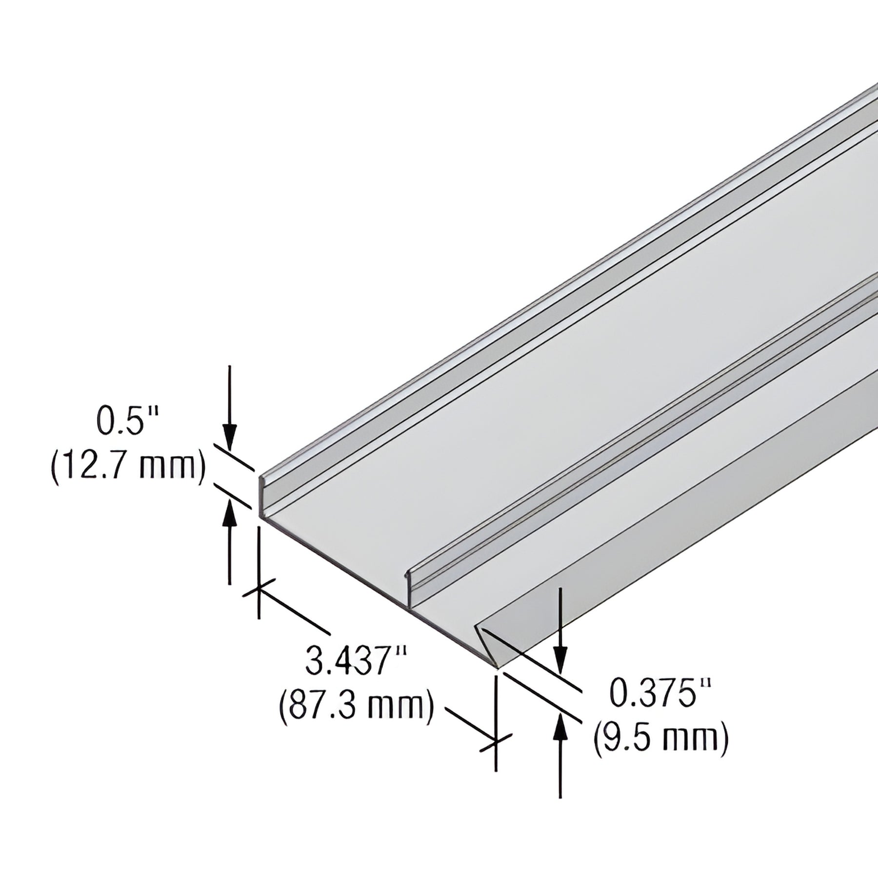 CRL-U.S. Aluminum 90 Degree Face Cap for StormWall XL Captured Mullions, Clear Anodized Class 1