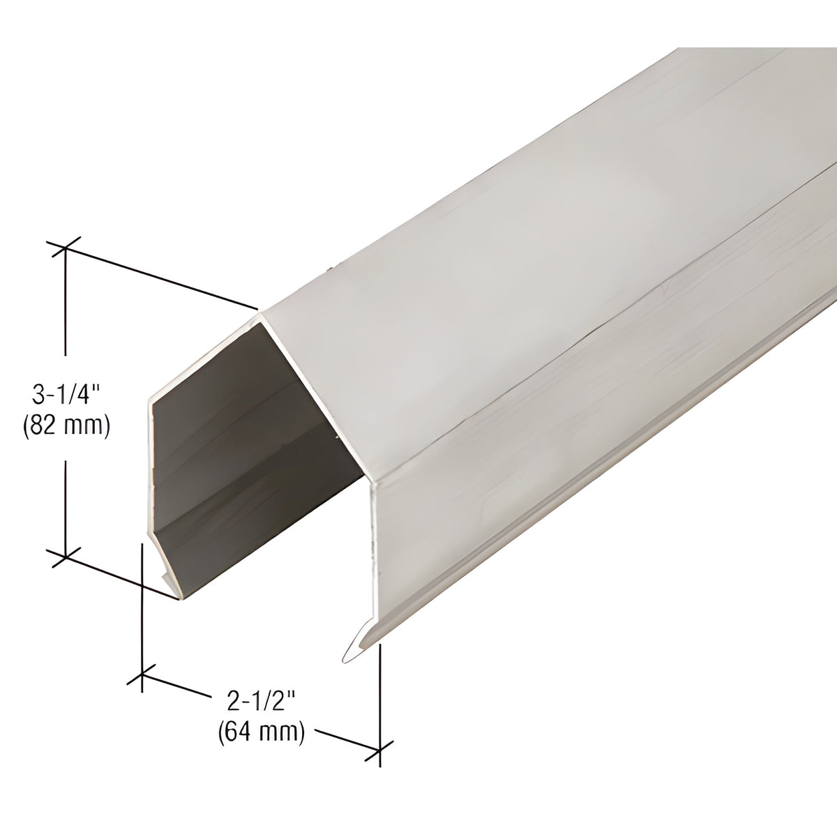 CRL-U.S. Aluminum 90 Degree Inside Corner Cover, Clear Anodized Class 1 - 24'-2"