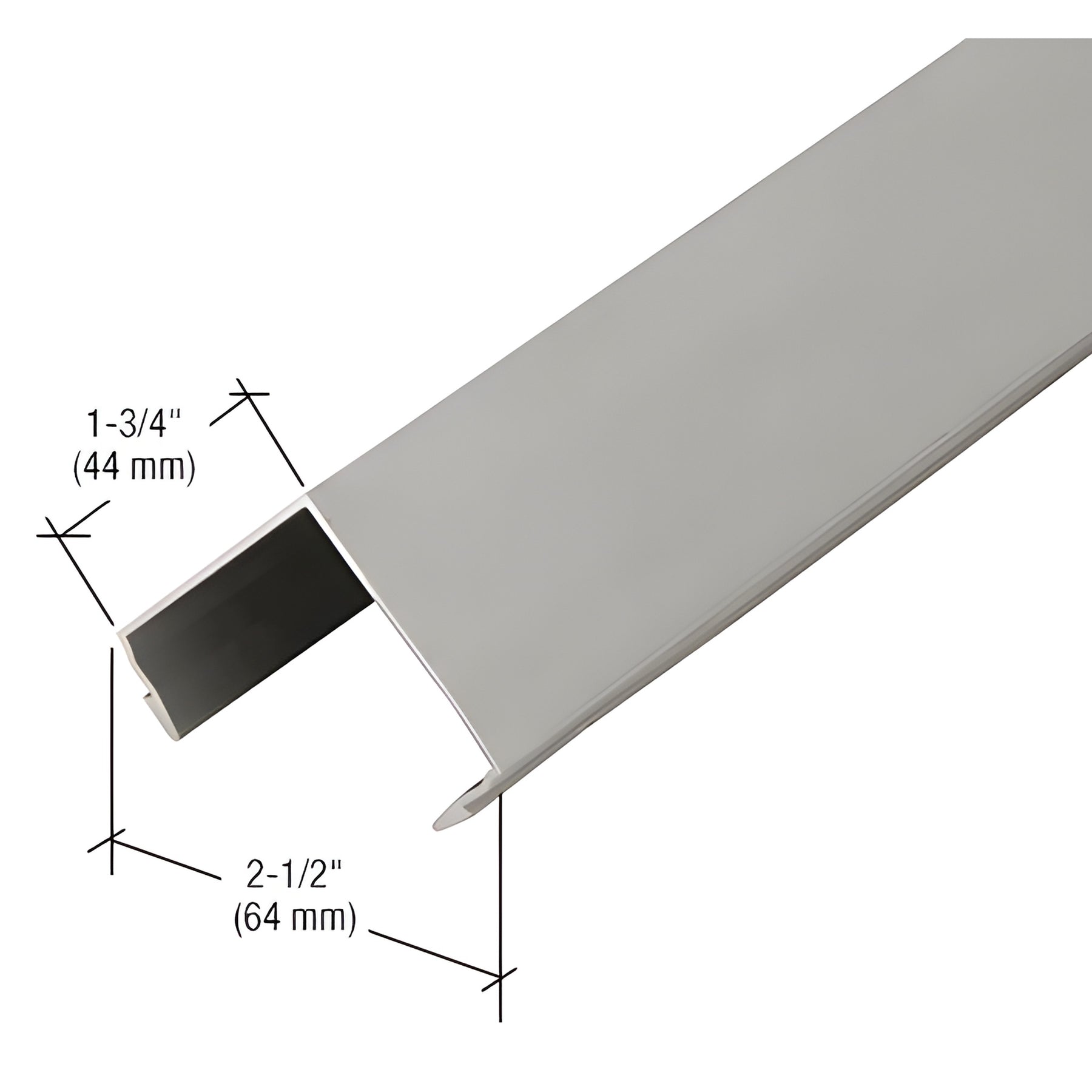 CRL-U.S. Aluminum 90 Degree Inside Corner Cover, Clear Anodized Class 1 - 24'-2"
