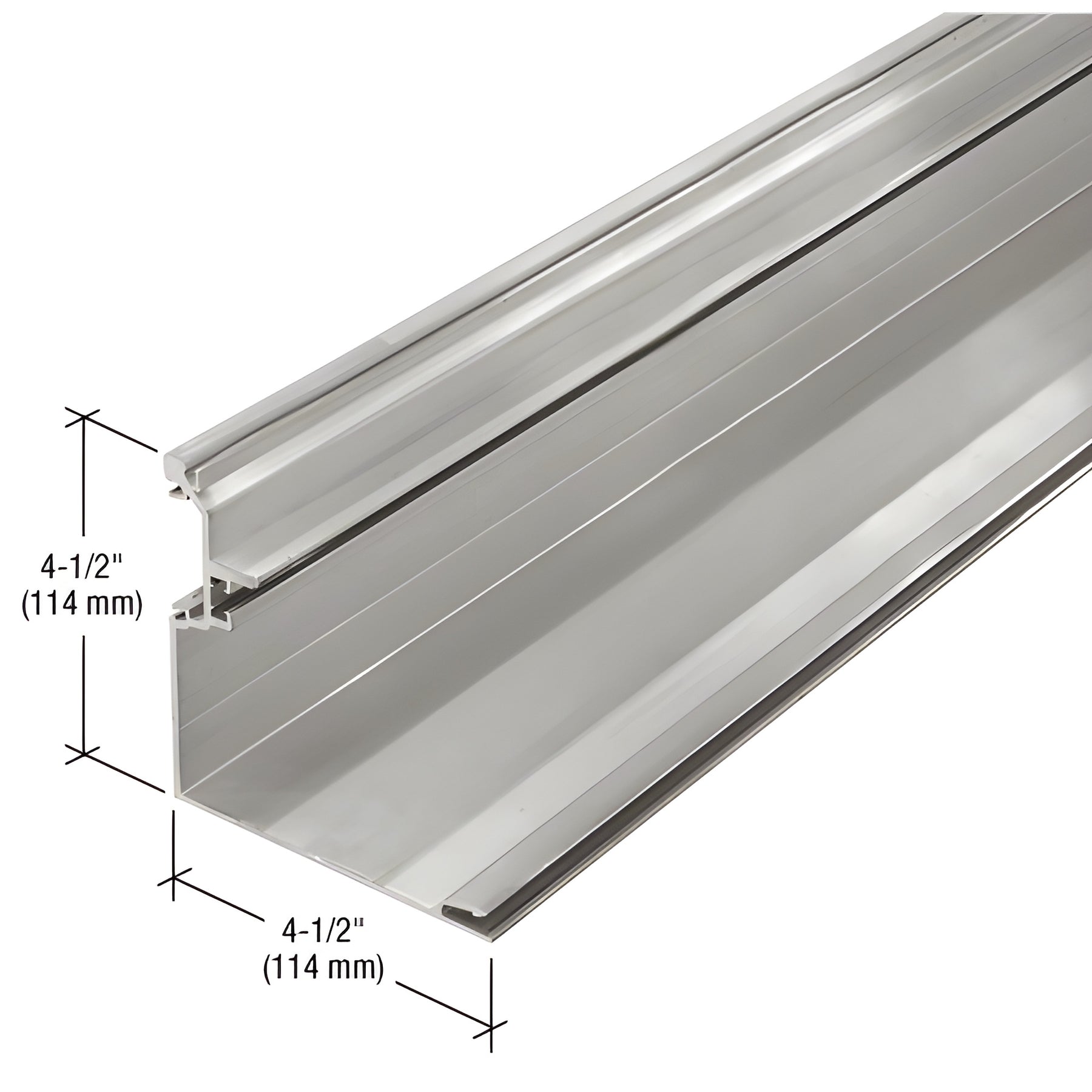 CRL-U.S. Aluminum 90 Degree Inside Corner Half - 24'-2", Clear Anodized Class 1