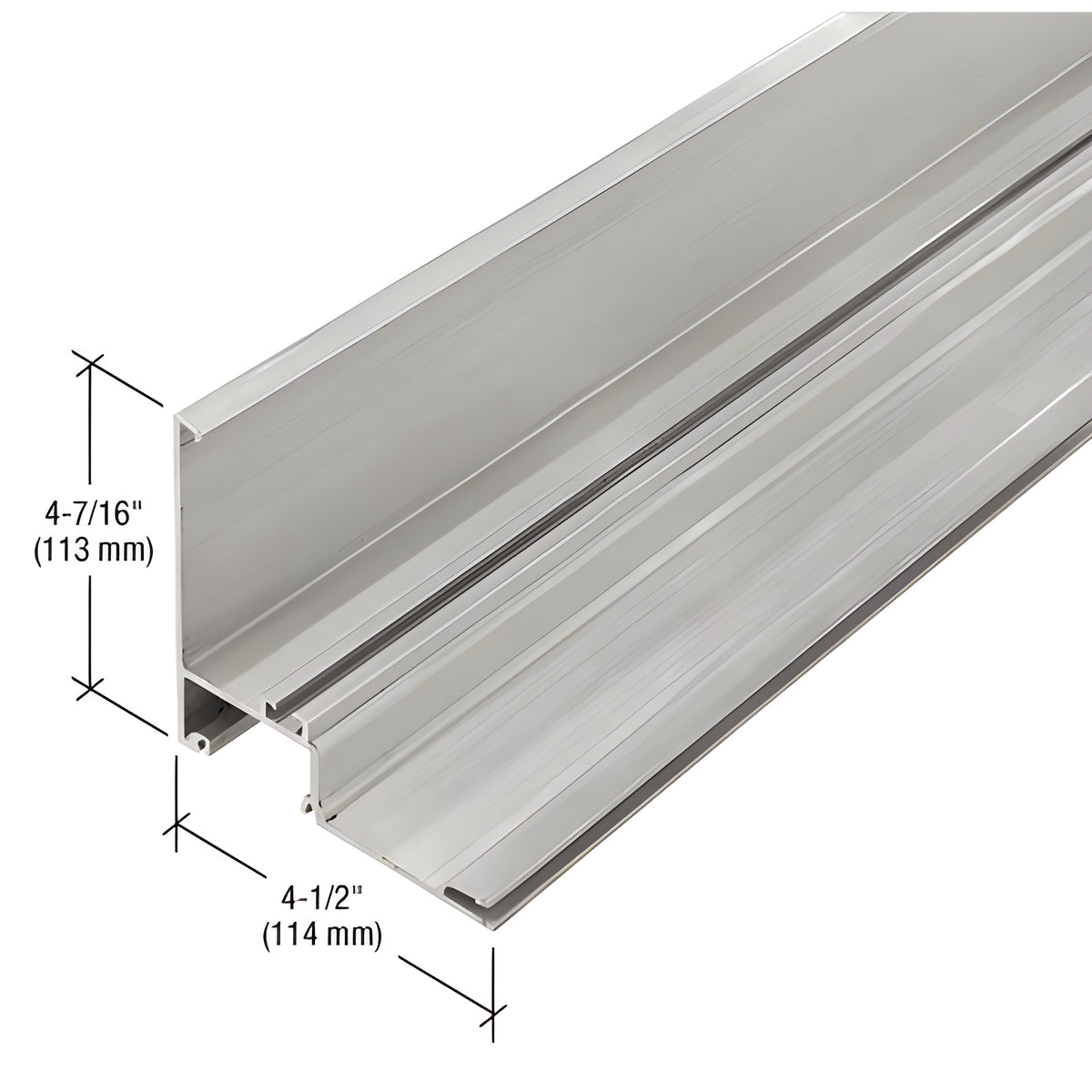 CRL-U.S. Aluminum 90 Degree Outside Corner Half Section - 24'-2", Clear Anodized Class 1