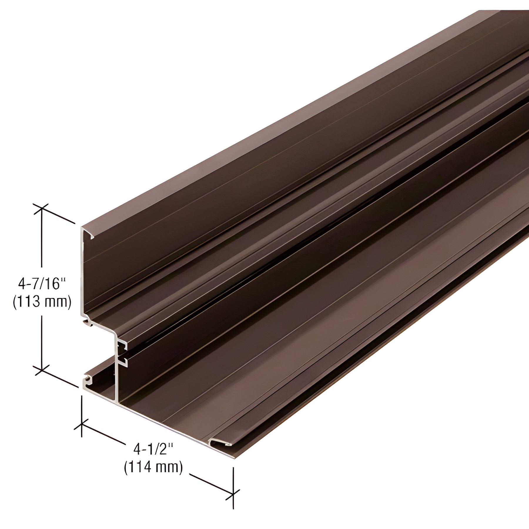 CRL-U.S. Aluminum 90 Degree Outside Corner Half Section - 24'-2", Dark Bronze/Black Anodized Class 1