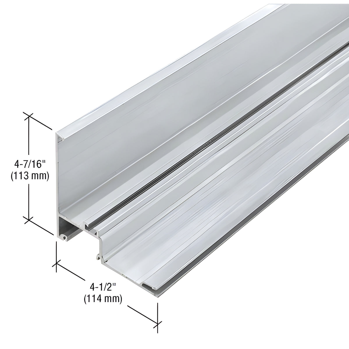 CRL-U.S. Aluminum 90 Degree Outside Corner Half Section, Mill - 24'-2"