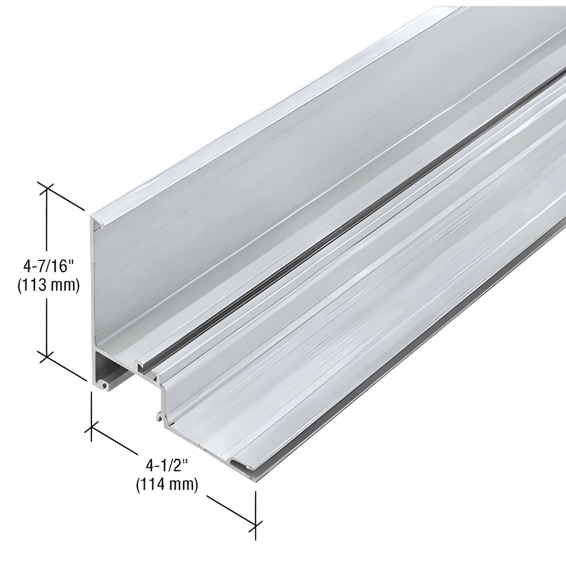 CRL-U.S. Aluminum 90 Degree Outside Corner Half Section, Mill - 24'-2"