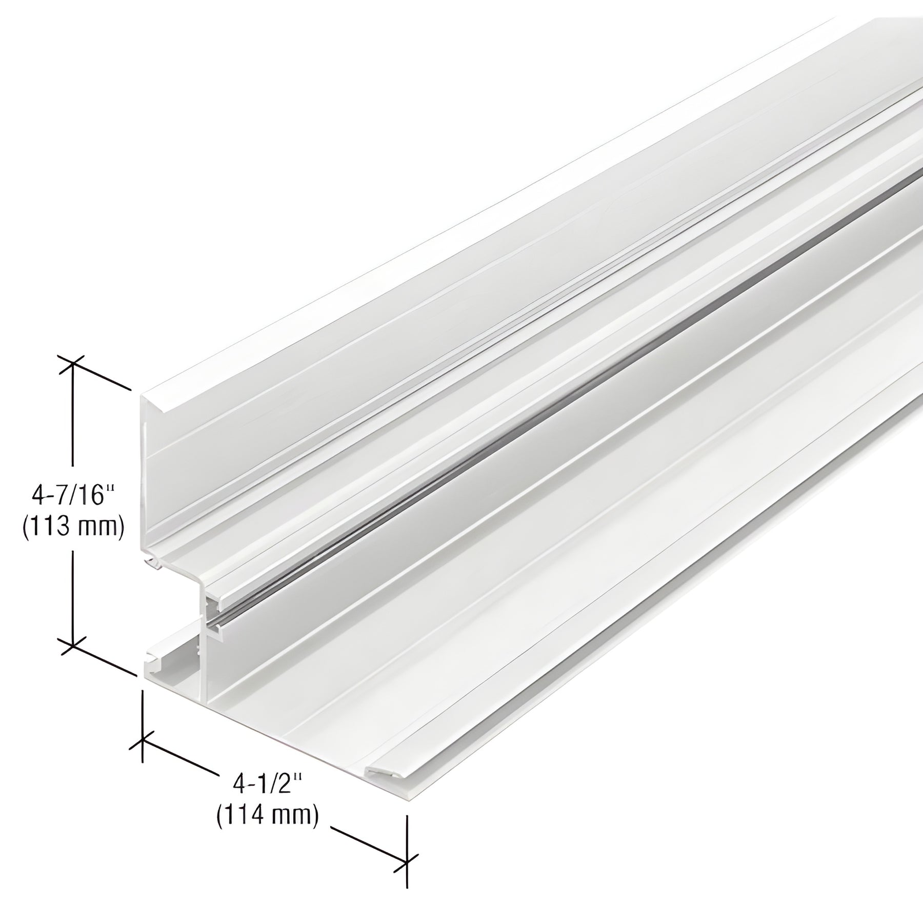 CRL-U.S. Aluminum 90 Degree Outside Corner Half Section, White KYNAR® Paint - 24'-2"