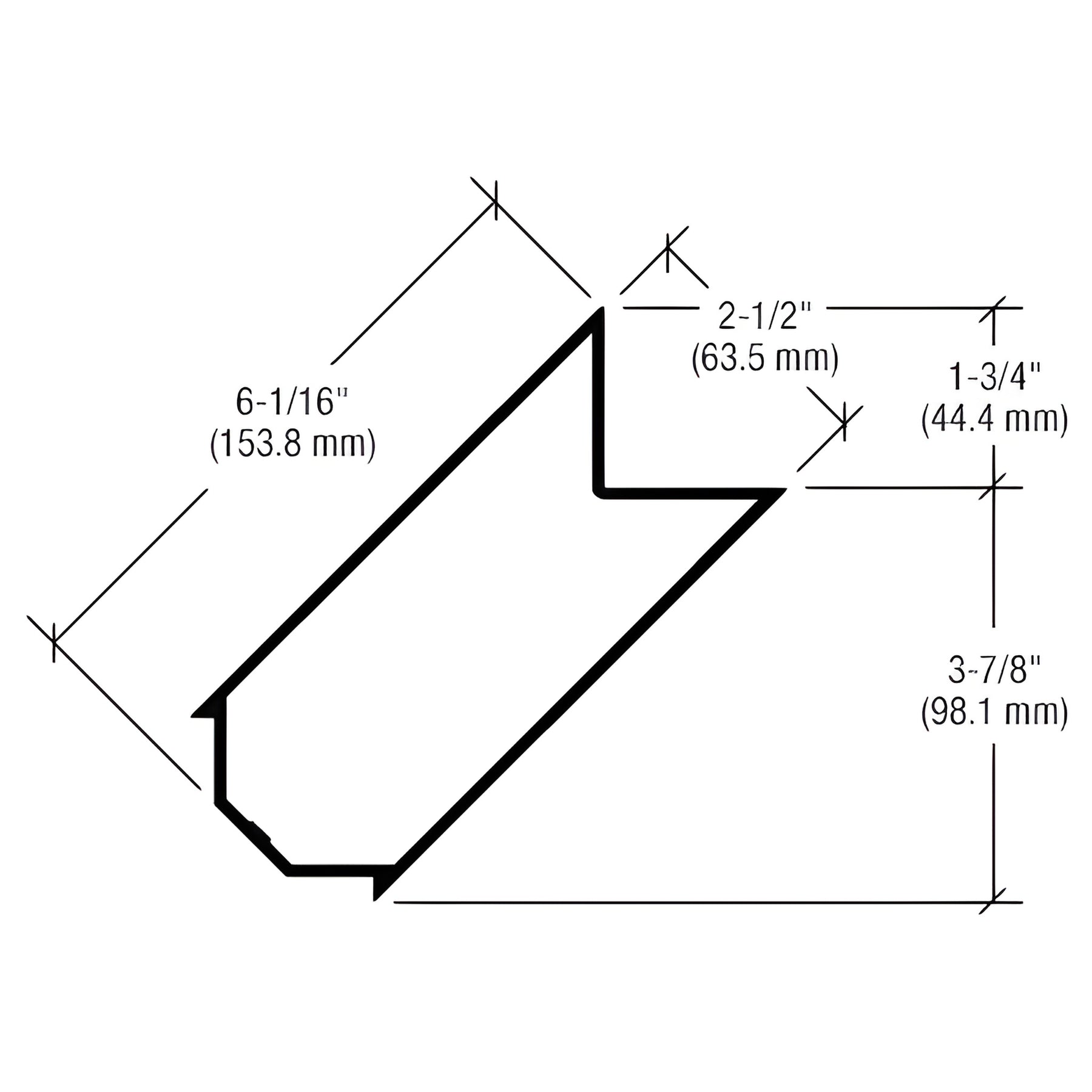 CRL-U.S. Aluminum 90 Degree Outside Corner Mullion, Clear Anodized Class 1 - 24'-2"