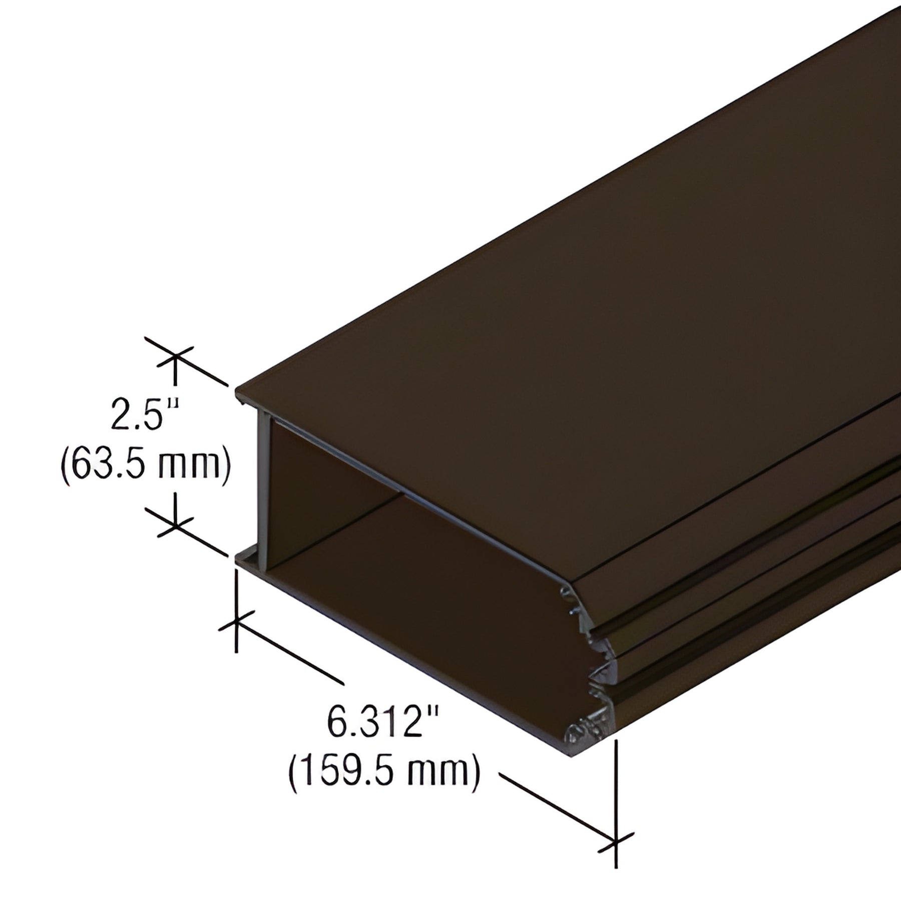 CRL-U.S. Aluminum 90 Degree Outside Corner Mullion for StormWall XL, Dark Bronze/Black Anodized Class 1
