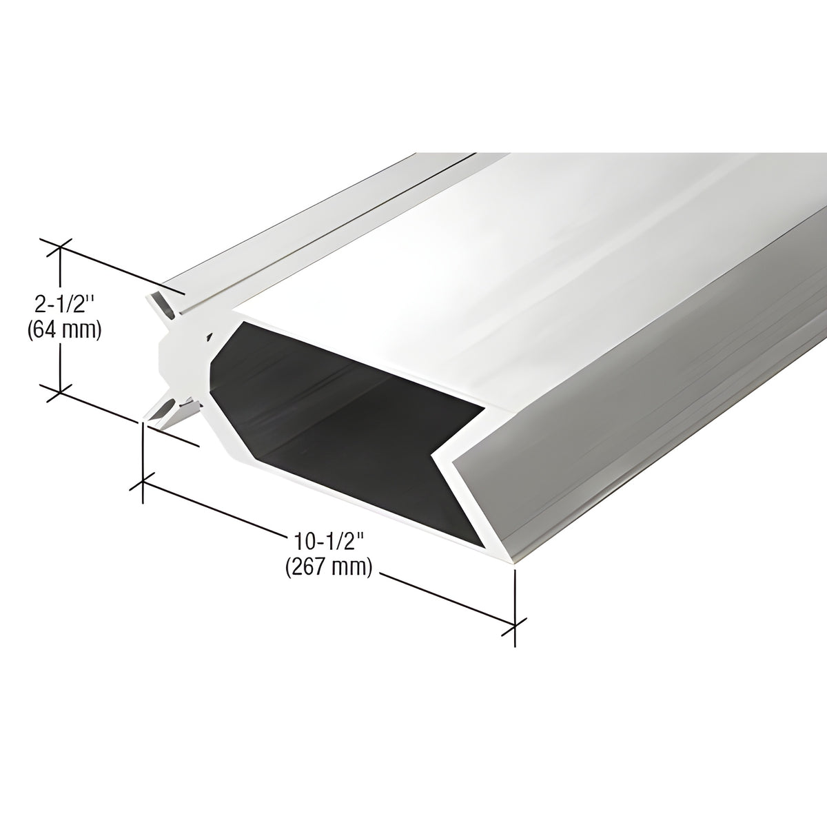CRL-U.S. Aluminum 90º Corner Mullion - 24'-2", Clear Anodized Class 1