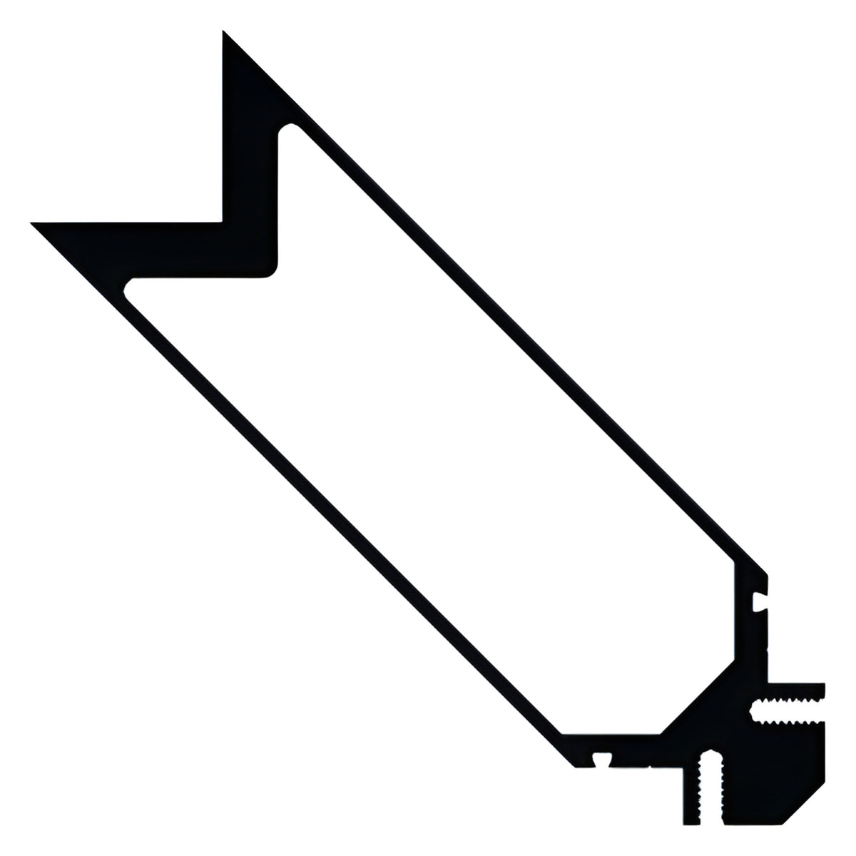 CRL-U.S. Aluminum 90º Corner Mullion for 7/16" Glass - 24'-2", Clear Anodized Class 1