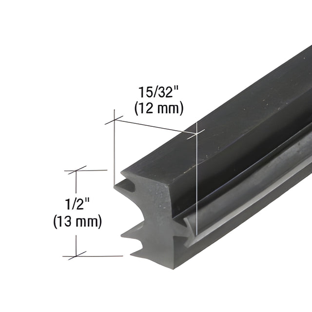 CRL-U.S. Aluminum Black 15/32" EPDM Curtainwall Exterior Gasket - 250'