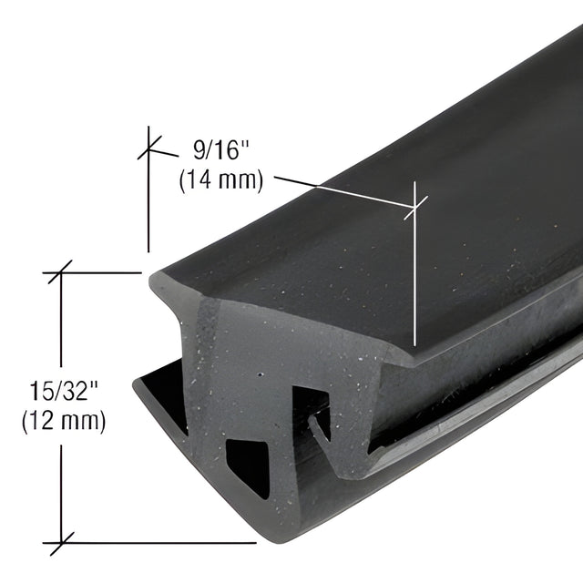 CRL-U.S. Aluminum Black 9/16" EPDM Storefront Gasket - 250'
