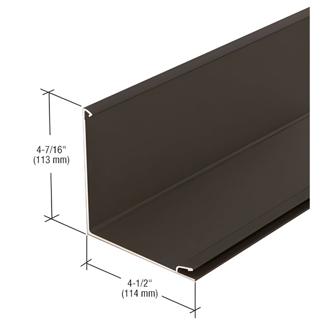 CRL-U.S. Aluminum Blank Corner Post Half Section, Bronze Black Anodized - 24'-2"