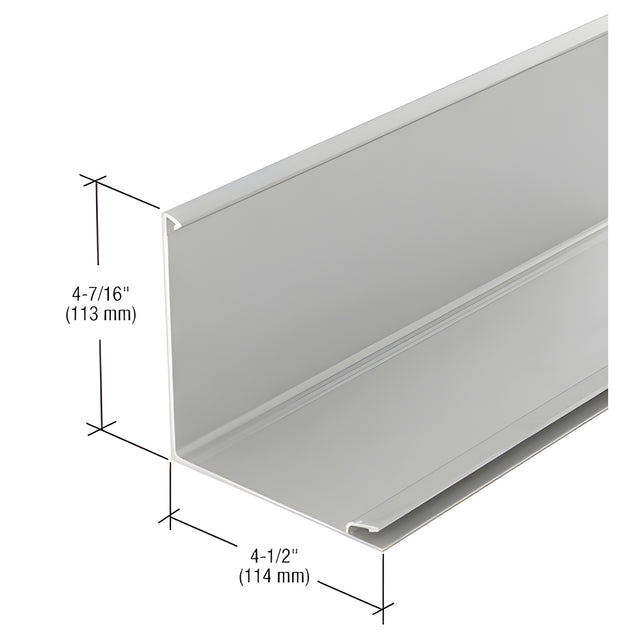 CRL-U.S. Aluminum Blank Corner Post Half Section, Clear Anodized - 24'-2"