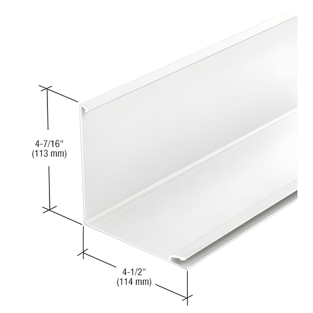 CRL-U.S. Aluminum Blank Corner Post Half Section, White KYNAR® Paint - 24'-2"