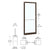 CRL-U.S. Aluminum Bronze Black Anodized 250 Series Narrow Stile Inactive Leaf of Pair 3'0 x 7'0 Offset Hung with Pivots for Surf Mount Closer Complete Door for 1" Glass with Standard MS Lock and Bottom Rail