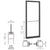CRL-U.S. Aluminum Bronze Black Anodized 250 Series Narrow Stile Inactive Leaf of Pair 3'0 x 7'0 Offset Hung with Butt Hinges for Surf Mount Closer Complete Door for 1" Glass with Standard MS Lock and Bottom Rail