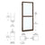 CRL-U.S. Aluminum Bronze Black Anodized 250 Series Narrow Stile Inactive Leaf of Pair 3'0 x 7'0 Offset Hung with Butt Hinges for Surf Mount Closer Complete Panic Door for 1" Glass with Standard MS Lock and Bottom Rail