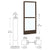 CRL-U.S. Aluminum Bronze Black Anodized 250 Series Narrow Stile (LHR) HLSO Single 3' x 7' Offset Hung with Pivots for Surf Mount Closer Complete Panic Door for 1" Glass with Standard Panic and 9-1/2" Bottom Rail