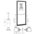 CRL-U.S. Aluminum Bronze Black Anodized 250 Series Narrow Stile (LHR) HLSO Single 3'0 x 7'0 Offset Hung with Pivots for Surf Mount Closer Complete Door for 1" Glass with Standard MS Lock and Bottom Rail
