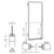 CRL-U.S. Aluminum Bronze Black Anodized 250 Series Narrow Stile (LHR) HLSO Single 3'0 x 7'0 Offset Hung with Butt Hinges for Surf Mount Closer Complete Door for 1" Glass with Standard MS Lock and Bottom Rail