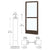 CRL-U.S. Aluminum Bronze Black Anodized 250 Series Narrow Stile (RHR) HRSO Single 3' x 7' Offset Hung with Pivots for Surf Mount Closer Complete Panic Door for 1" Glass with Standard Panic and 9-1/2" Bottom Rail