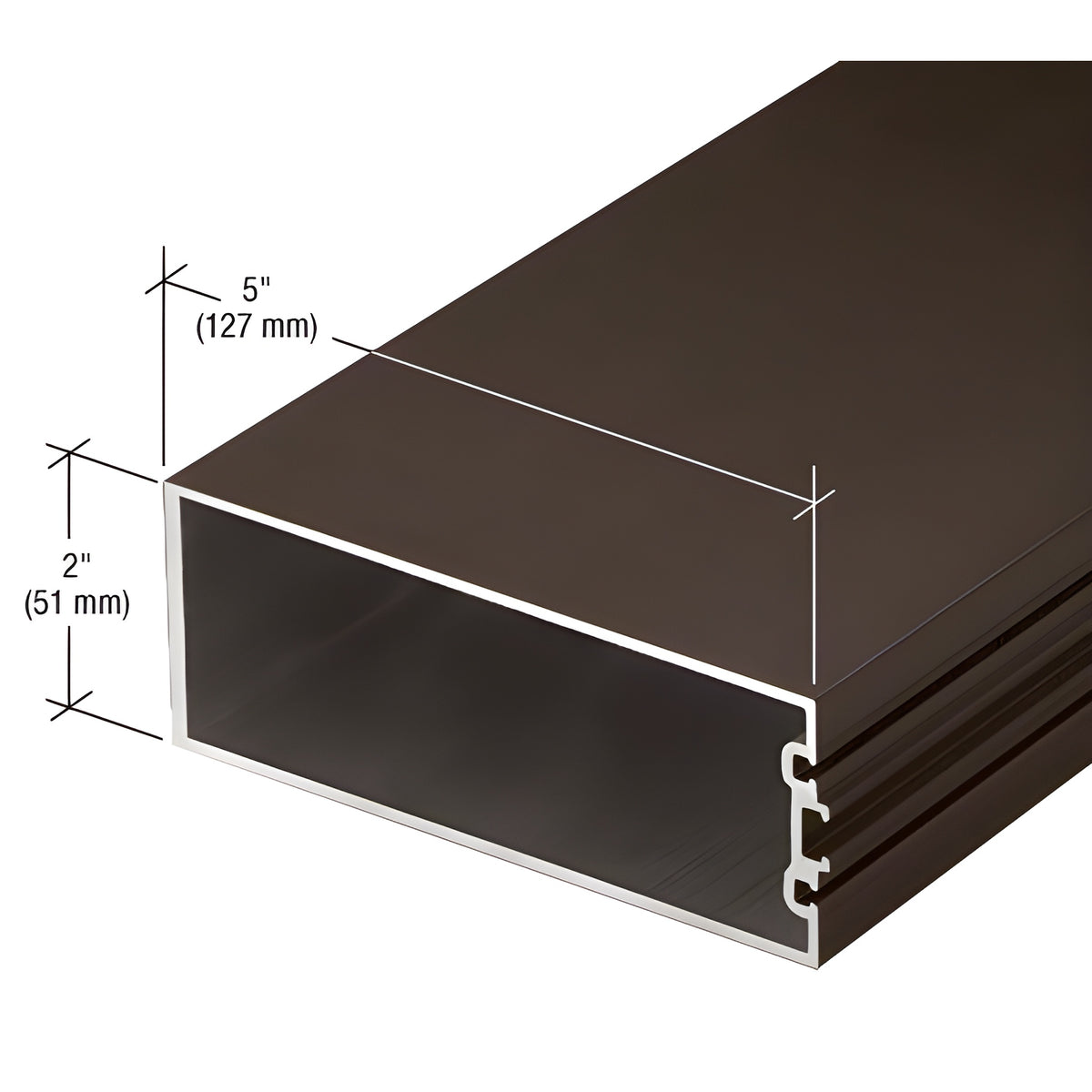 CRL-U.S. Aluminum Bronze Black Anodized 5" Structural Silicone Glazed Vertical Mullion - 24'-2"