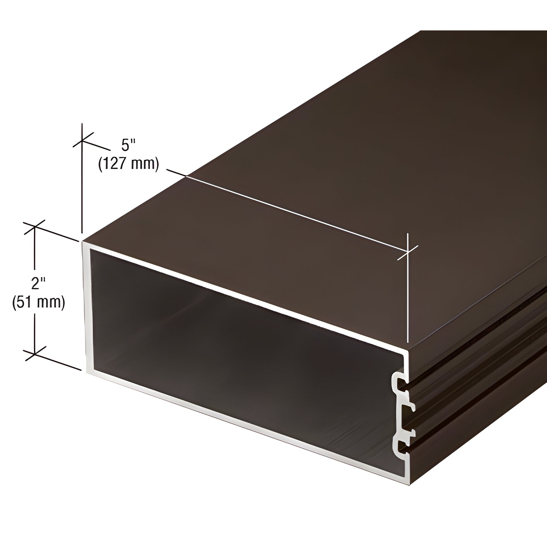 CRL-U.S. Aluminum Bronze Black Anodized 5" Structural Silicone Glazed Vertical Mullion - 24'-2"