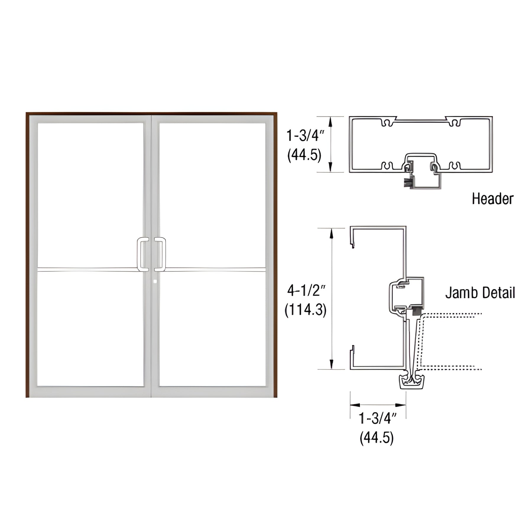 CRL-U.S. Aluminum Bronze Black Anodized Custom Sized Series 450 Open Back Gear Hinge Up and Over Frame Complete (2F)