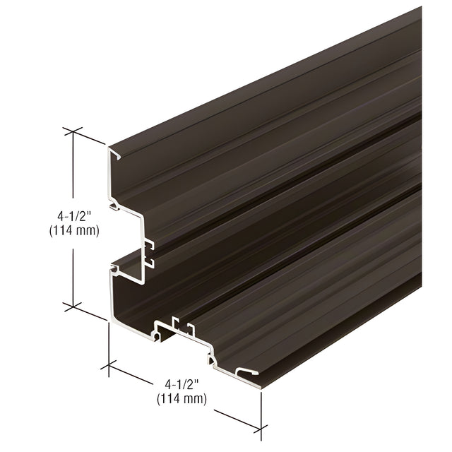 CRL-U.S. Aluminum Bronze Black Anodized Double Pocket Corner Post Half Section - 24'-2