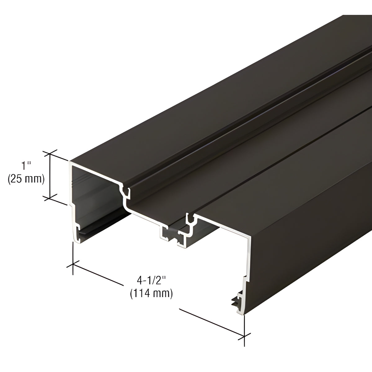 CRL-U.S. Aluminum Bronze Black Anodized Male Expansion Mullion, Thermally Improved - 24'-2"