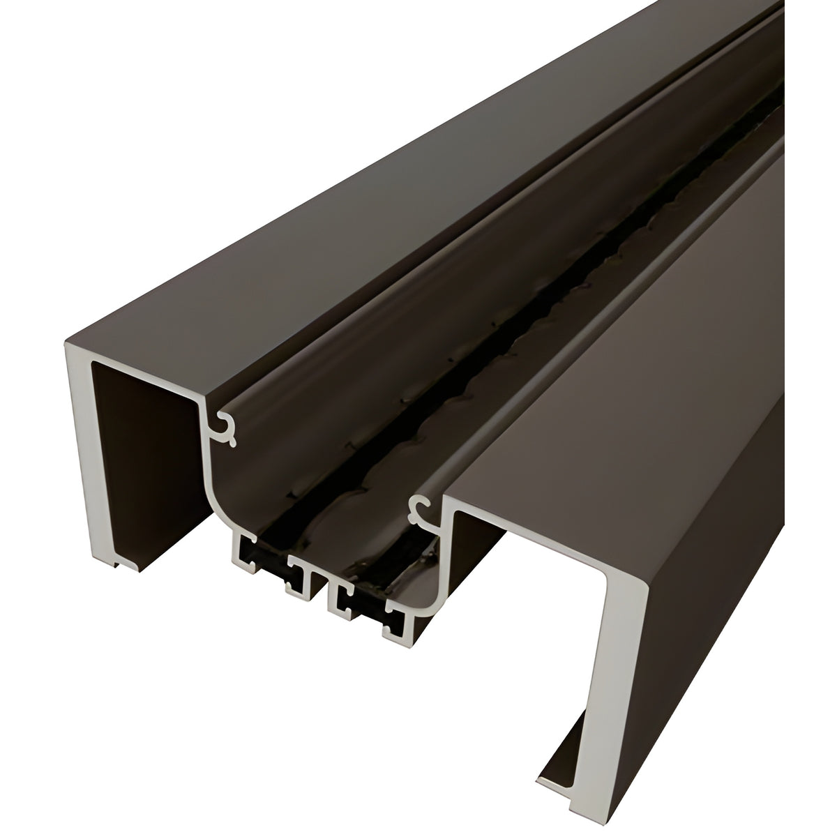 CRL-U.S. Aluminum Bronze Black Anodized Open Back Heavy Wall Mullion, Dual Thermally Improved - 24'-3"