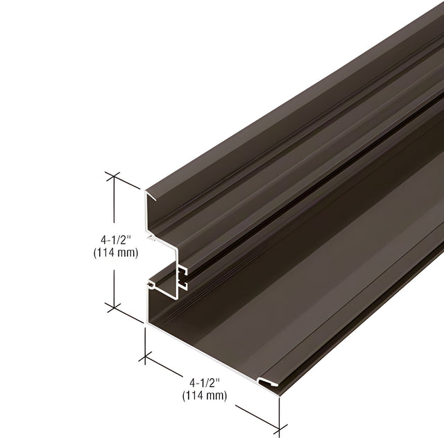 CRL-U.S. Aluminum Bronze Black Anodized Single Pocket Corner Post Half Section - 24'-2"