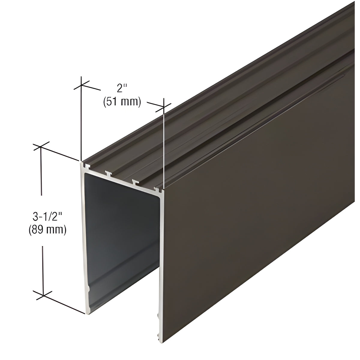 CRL-U.S. Aluminum Bulkhead, Class I Bronze Black Anodized - 21'-2"