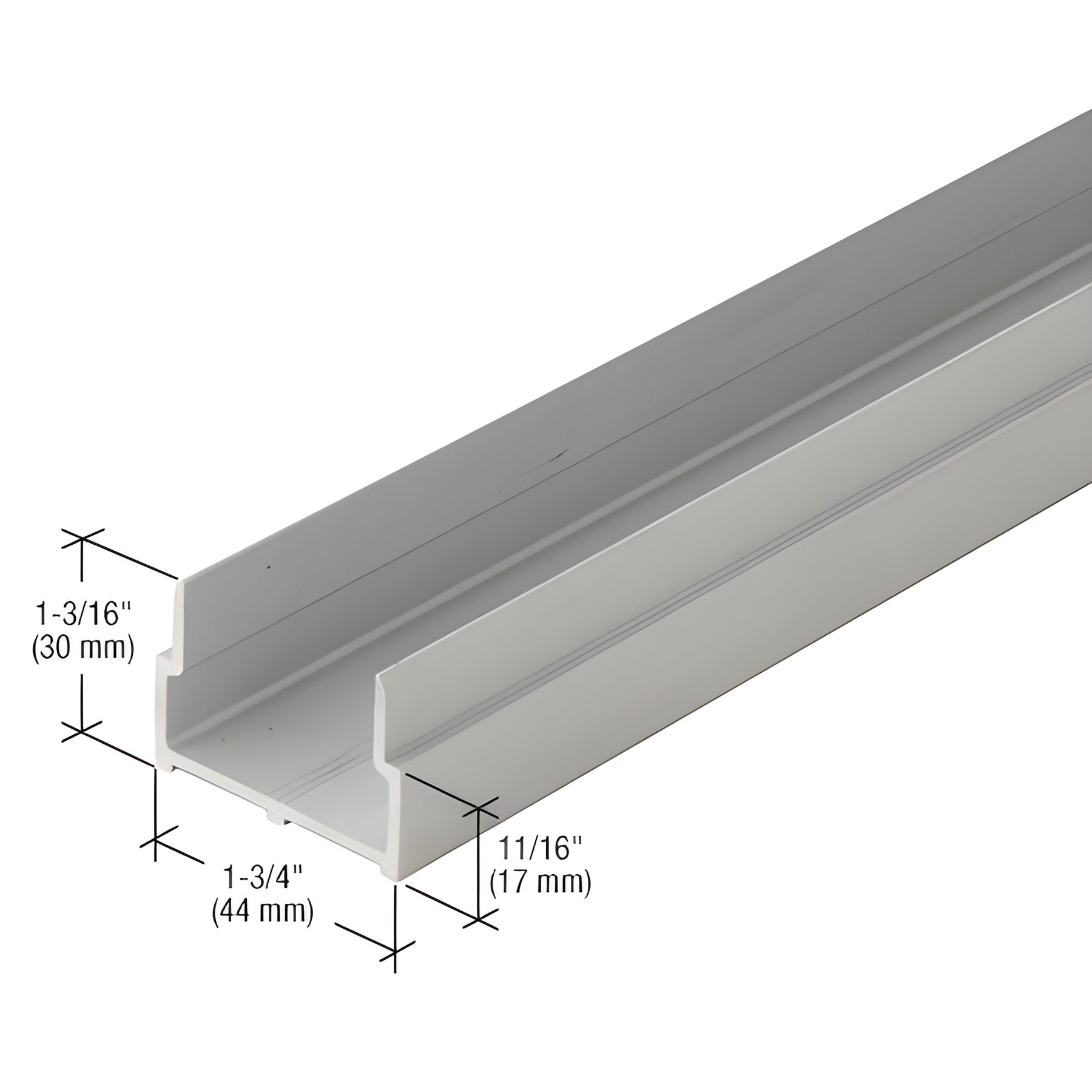 CRL-U.S. Aluminum Bulkhead Sill Shoe, Clear Anodized - 21'-6"
