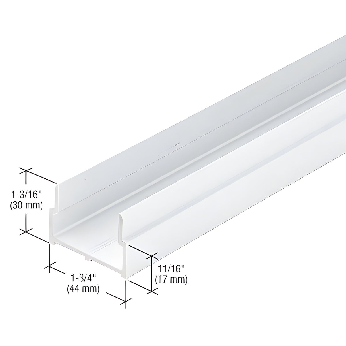 CRL-U.S. Aluminum Bulkhead Sill Shoe, White KYNAR® Paint - 21'-6"