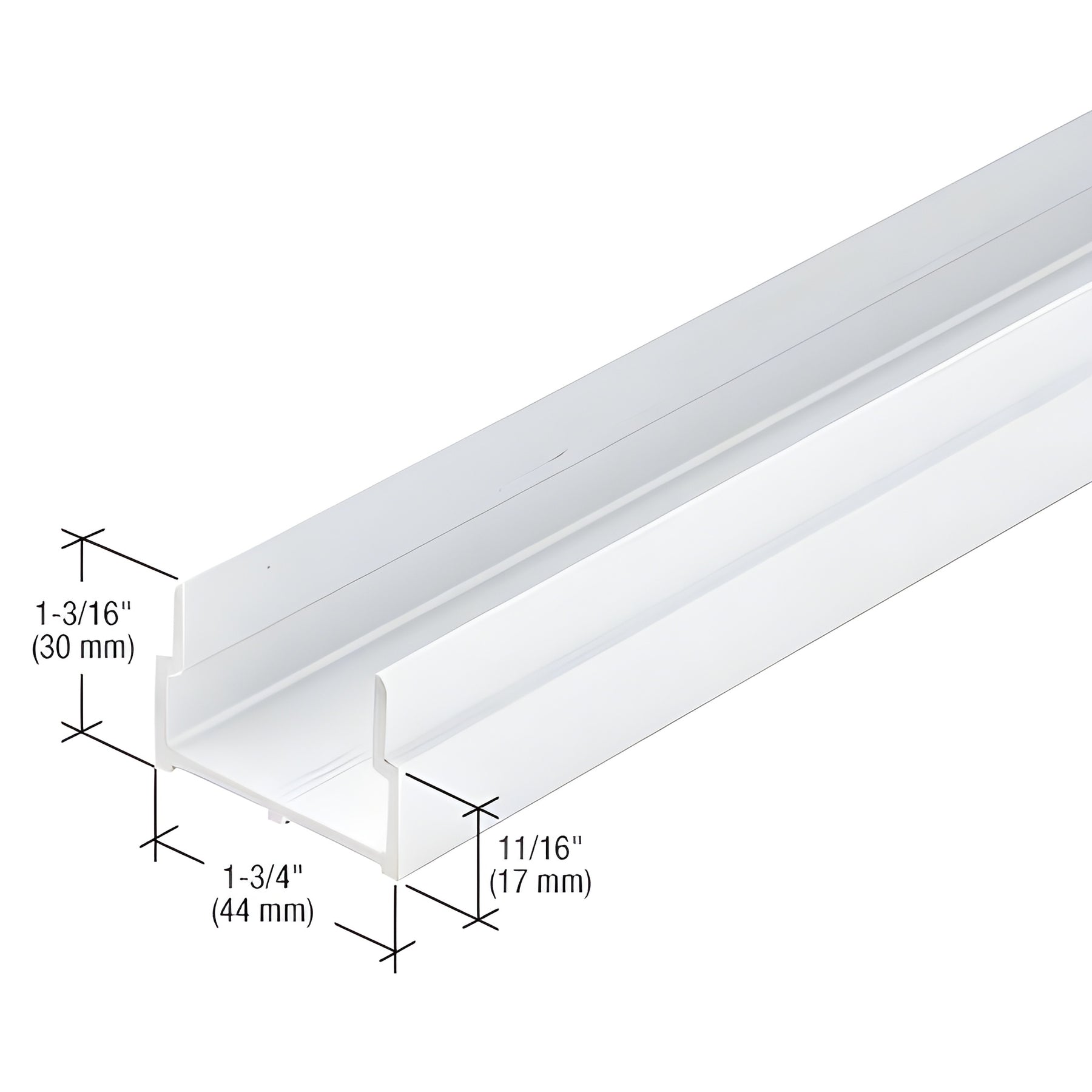 CRL-U.S. Aluminum Bulkhead Sill Shoe, White KYNAR® Paint - 21'-6"