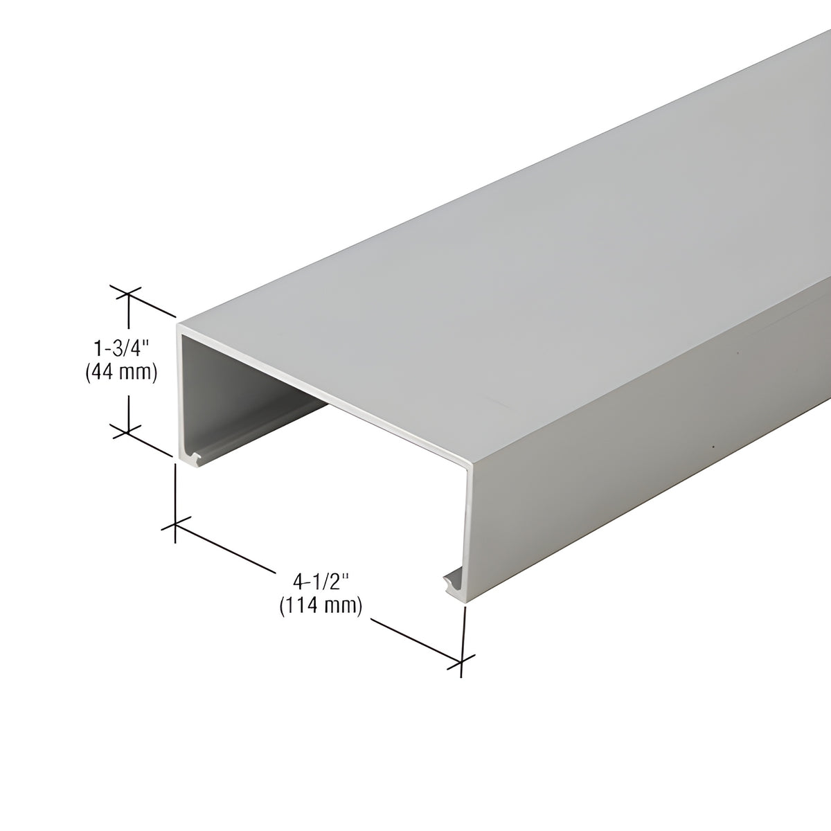 CRL-U.S. Aluminum Center Hung Door Header, Clear Anodized Class 1 - 21'-4"