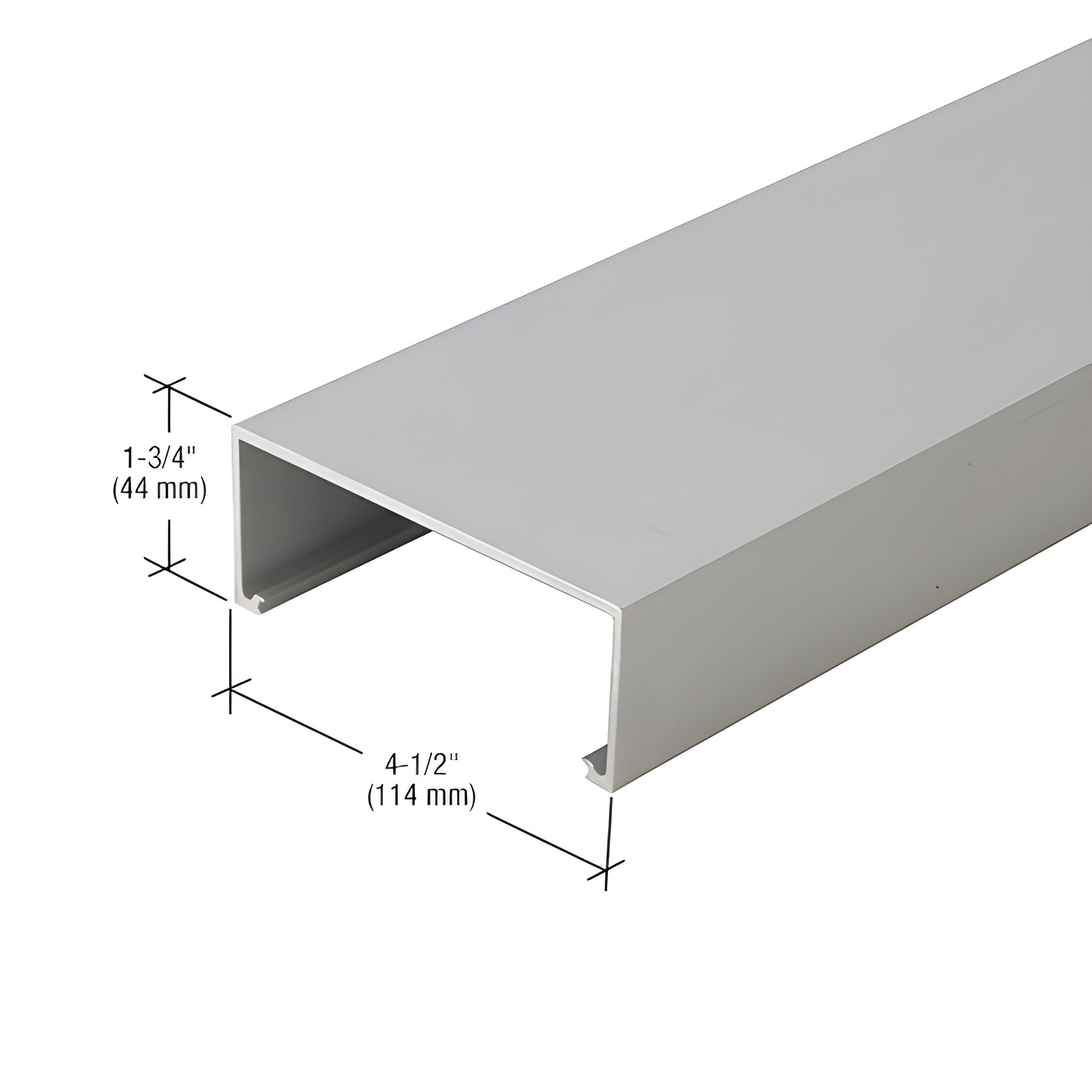 CRL-U.S. Aluminum Center Hung Door Header, Clear Anodized Class 1 - 21'-4"