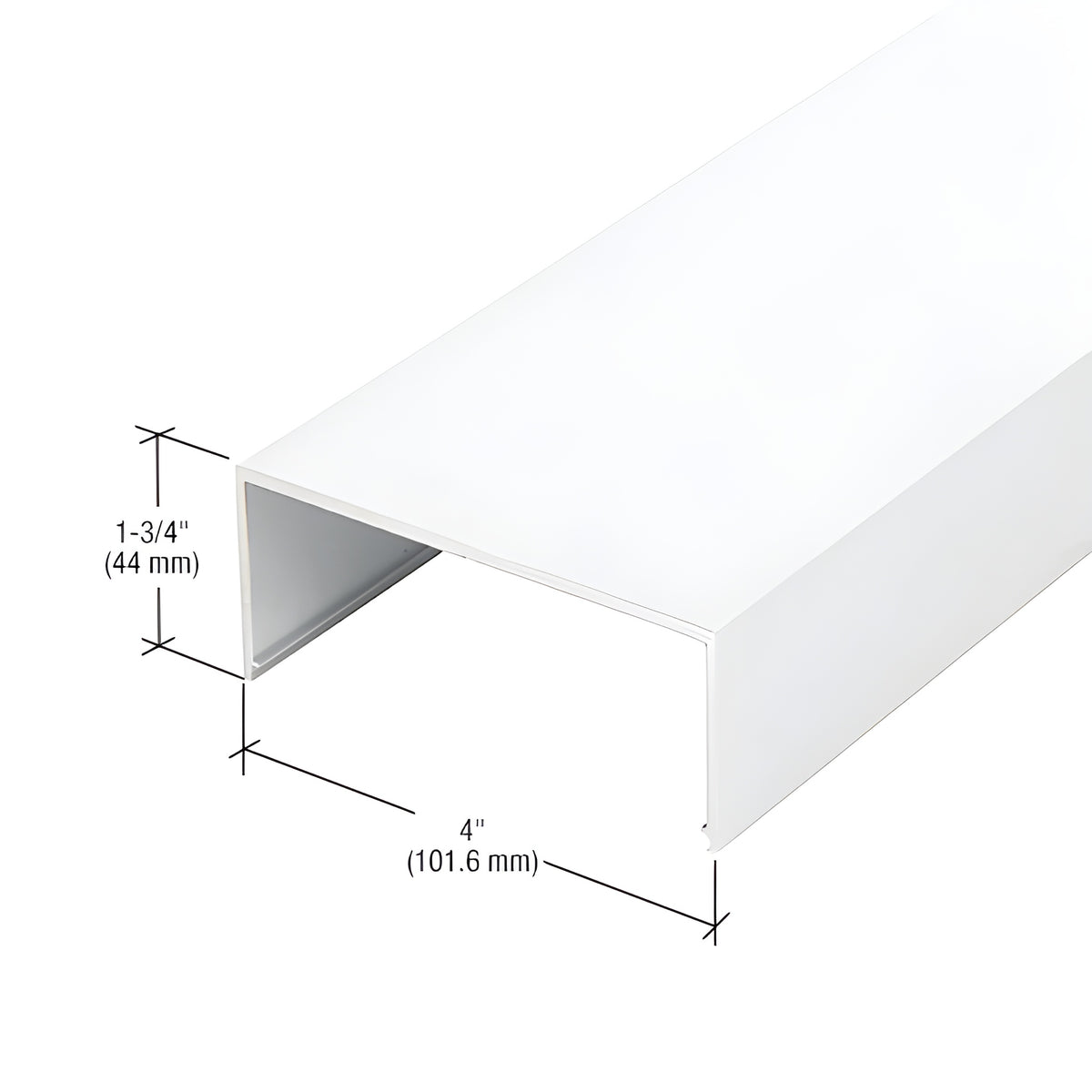 CRL-U.S. Aluminum Center Hung Door Header, White KYNAR® Paint- 21'-4"