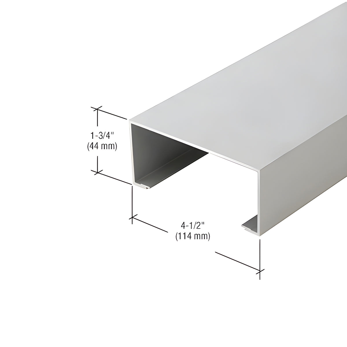 CRL-U.S. Aluminum Center Hung Door Jamb, Clear Anodized - 24'-2"
