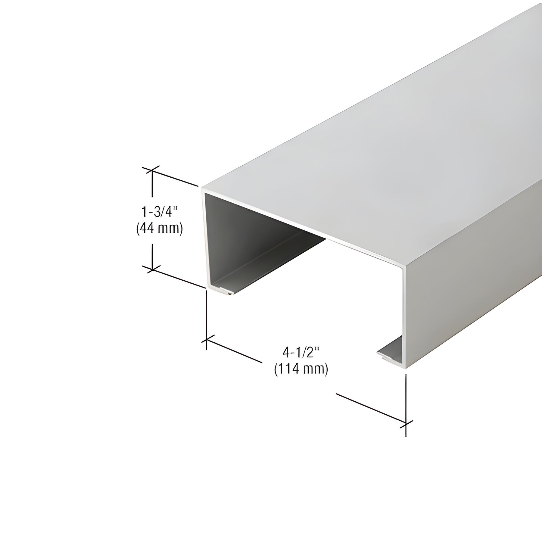 CRL-U.S. Aluminum Center Hung Door Jamb, Clear Anodized - 24'-2"