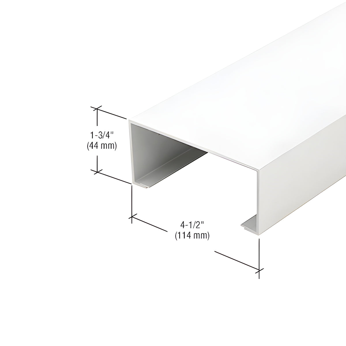 CRL-U.S. Aluminum Center Hung Door Jamb, White KYNAR® Paint - 24'-2"